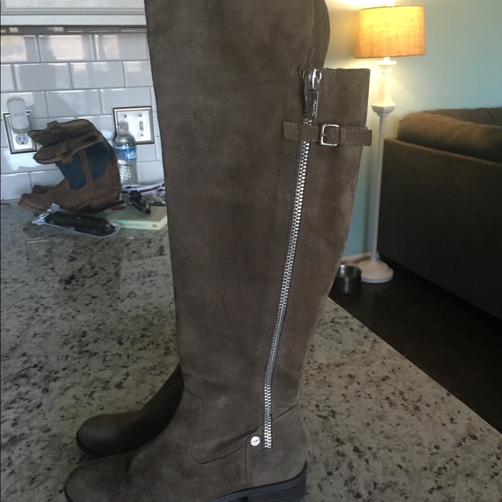 Calvin Klein suede over the knee boots